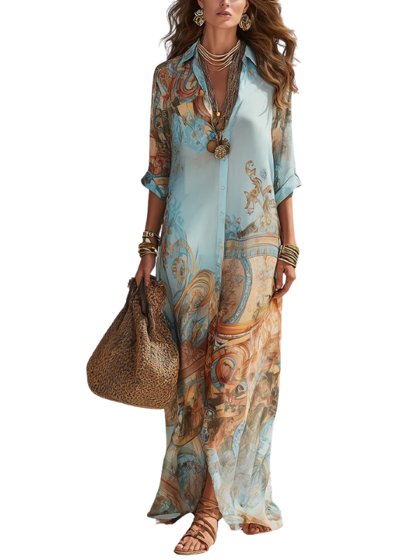 Serena Mediterranean Chemisier Dress