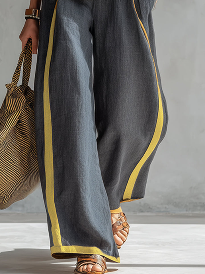 Marie – Complete vest and trousers in two-tone grey