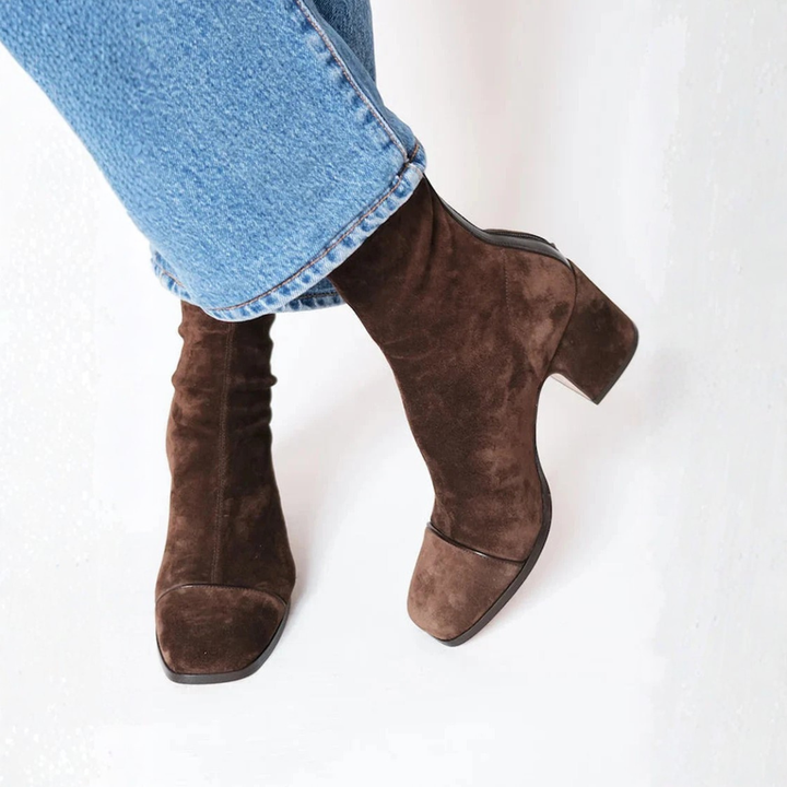 Isaline | Bottines Élégantes à Talons Carrés