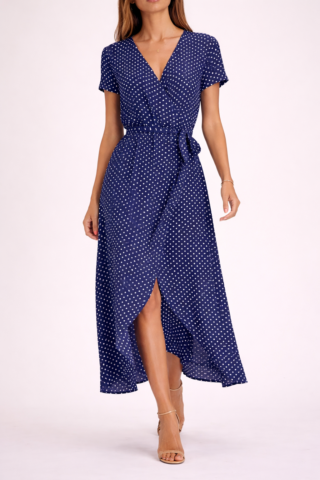Noémie – Robe portefeuille fluide à imprimé vibrant