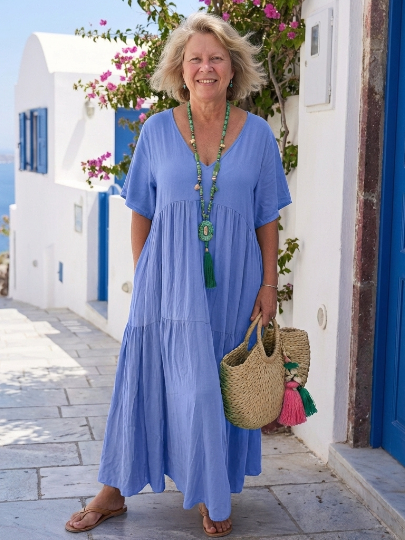 Isabelle Boho Dress Santorini