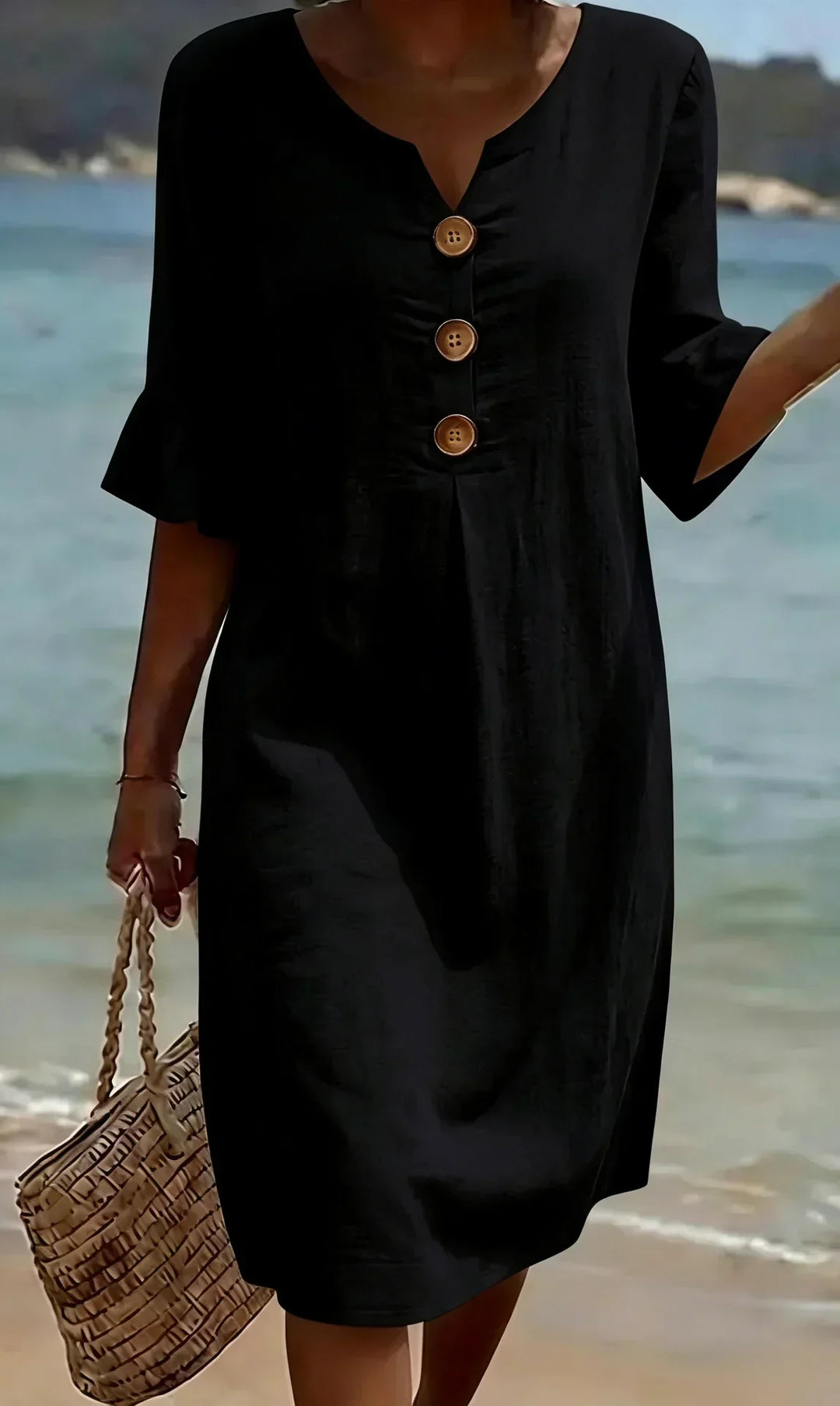 Naomi | Shift Dress with Puff Sleeves