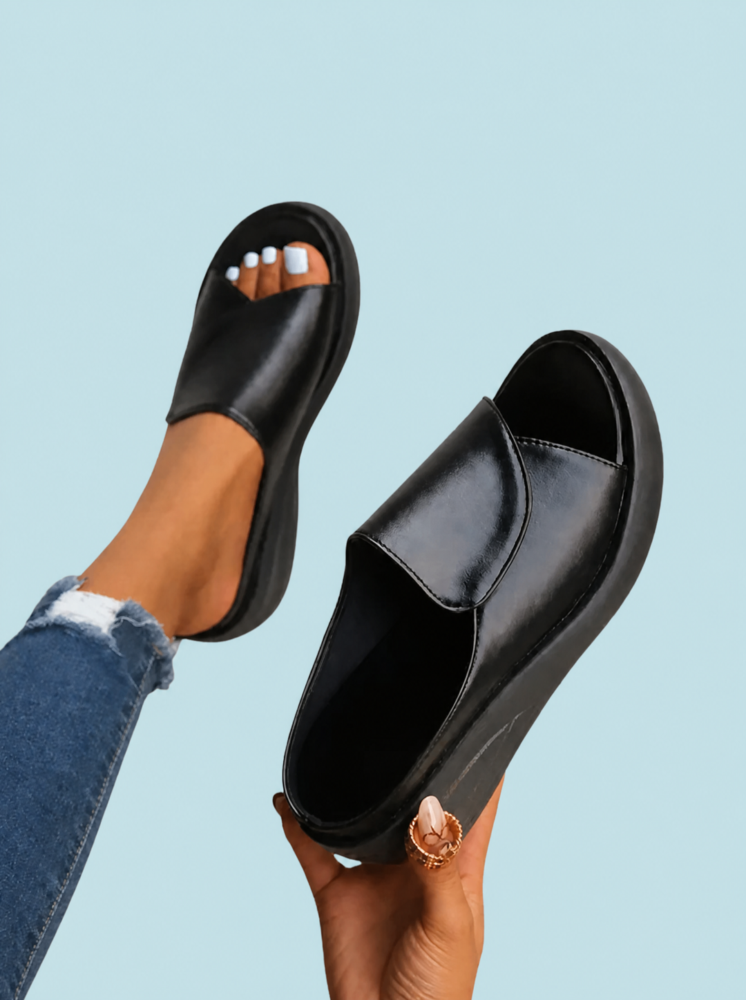 Eliza™ – Orthopedic Slip-on Wedge Sandals