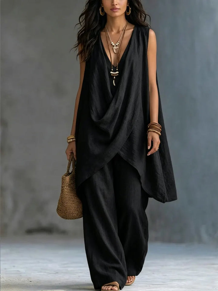 Lila Bohemian Cotton and Linen Set